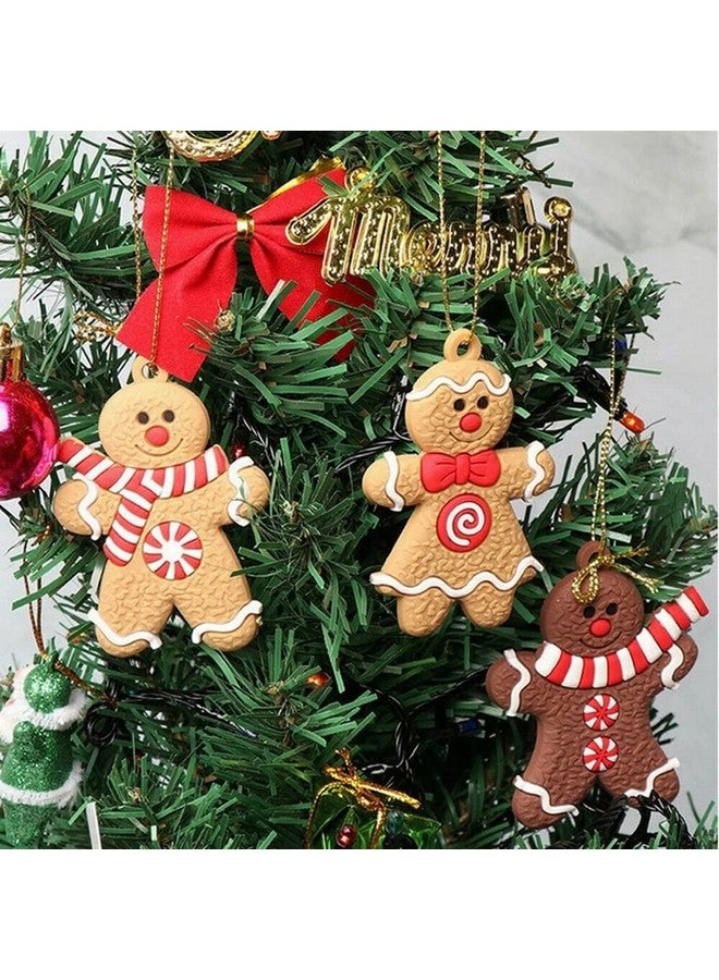 Doneace Christmas Ornaments Gingerbread Man Ornaments for Christmas Tree Decorations 12PCS Gingerman Hanging Christmas Tree Ornaments for Christmas Craft Supplies Holiday Decor - Image 3