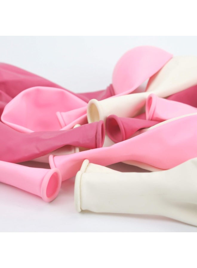 100 PCS 12 Inch Large Big Round White Pink Rose Assorted Color Biodegradable Latex Balloons Bulk Helium Gas or Air Inflated Inflatable for Wedding Party Girls’ Birthday Decorations Supplies Favors - Image 3