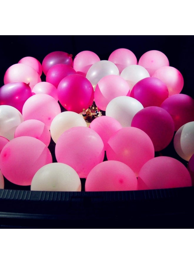 100 PCS 12 Inch Large Big Round White Pink Rose Assorted Color Biodegradable Latex Balloons Bulk Helium Gas or Air Inflated Inflatable for Wedding Party Girls’ Birthday Decorations Supplies Favors - Image 5