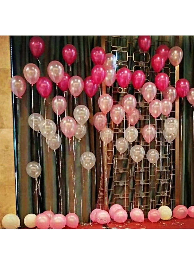 100 PCS 12 Inch Large Big Round White Pink Rose Assorted Color Biodegradable Latex Balloons Bulk Helium Gas or Air Inflated Inflatable for Wedding Party Girls’ Birthday Decorations Supplies Favors - Image 4