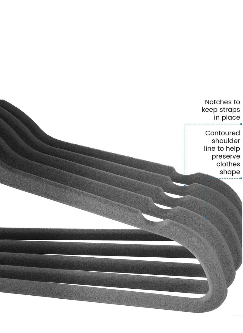 TYCOM Non Slip Velvet Hangers Suit Hangers 50 Pack Ultra Thin Space Saving 360 Degree Swivel Hook Clothes Hangers Hold Up to 10 Lbs for Coats Jackets Pants Dress Clothe 50p Black.  - Image 4