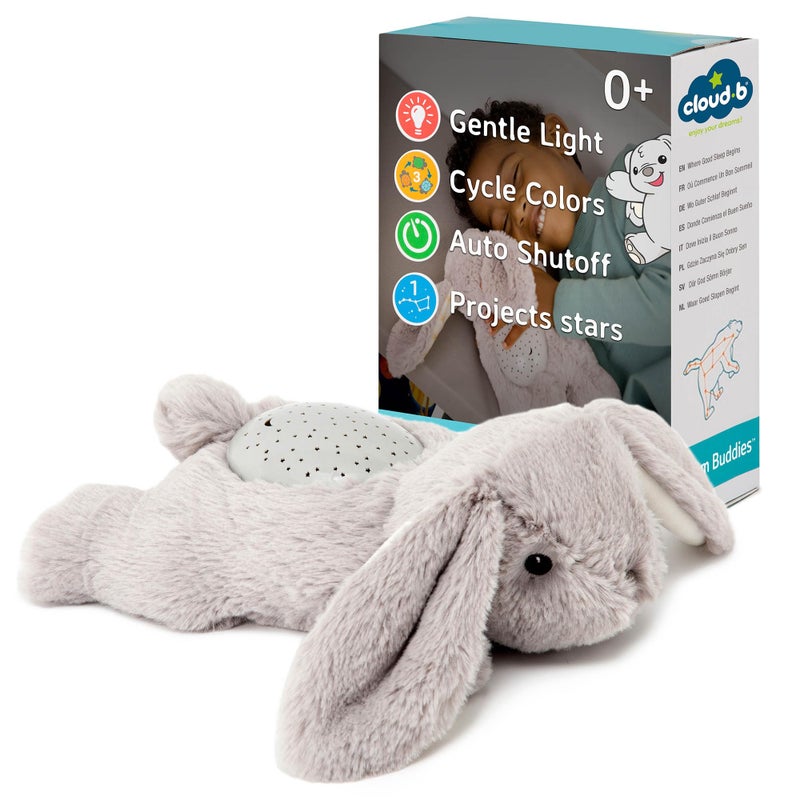 Cloud B Dream Buddies Benny The Bunny The Soothing Mini Baby Night Light Kids Love Star Projector Sleep Aid with Gentle Lights and Auto Shut Off Newborn Essentials Baby Toys