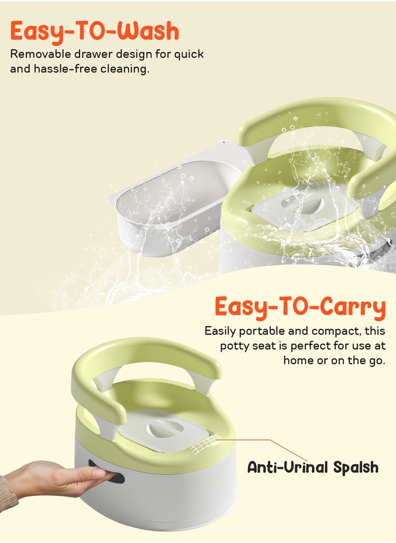 BAYBEE - Baybee Giggle Baby Potty Training Seats|Potty seat for Kids-Potty Toilet Seat with Removable Tray BPA Free|Toddler Toilet Seat 1-3 Years Boy's Girl's Green - Image 1