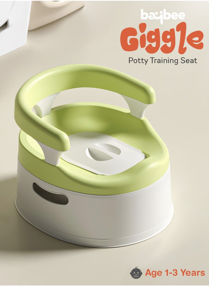 BAYBEE - Baybee Giggle Baby Potty Training Seats|Potty seat for Kids-Potty Toilet Seat with Removable Tray BPA Free|Toddler Toilet Seat 1-3 Years Boy's Girl's Green - Image 1