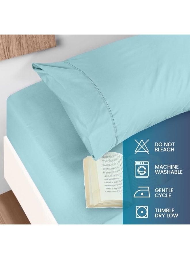 Utopia Bedding Queen Sheet Set - Brushed Microfiber - Soft Bed Sheets for Queen Size Bed Set - Includes 1 Fitted, 1 Flat, & 2 Pillow Cases - Deep Pocket (Spa Blue) - Image 3