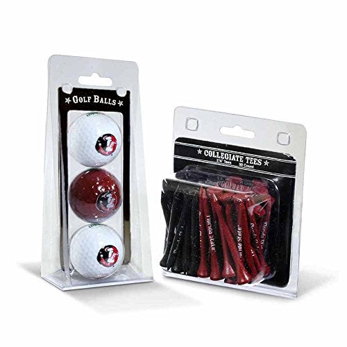 Team Golf NCAA Florida State Seminoles 3 Golf Balls And 50 Golf Tees Logo Imprinted Golf Balls (3 Count) & 2-3/4" Regulation Golf Tees (50 Count), Multi Colored - Image 2