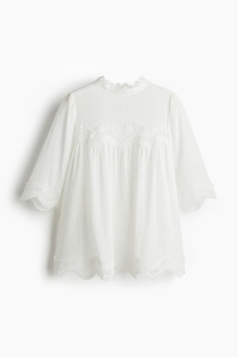 H&M Lace-trimmed blouse