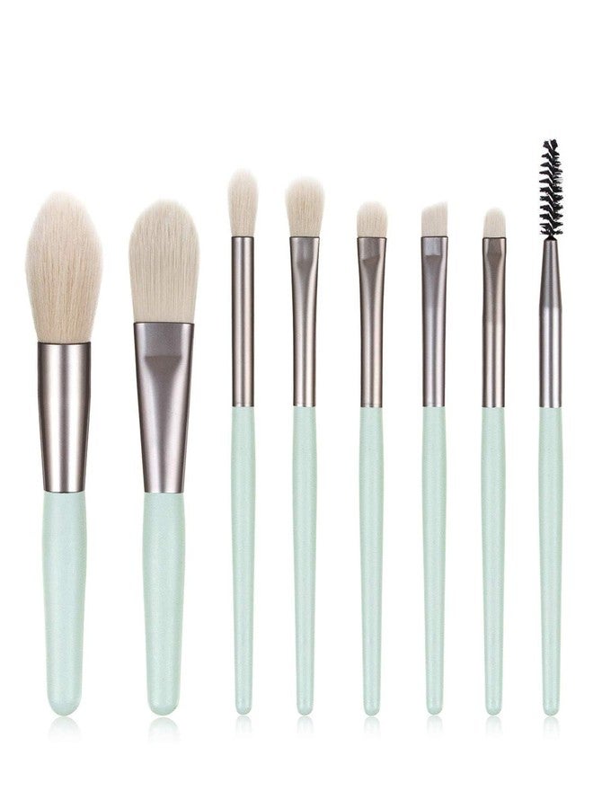 black sparrow 8 Pcs Makeup Brushes Crystal Handle To Carry Pouch Travel Size Cosmetic Brushes Kit For Face Foundation Brush Eyeshadow With Storage Brushes Set Kit Makeup Pouch For WomenEyeshadow Blush Brush - Image 1