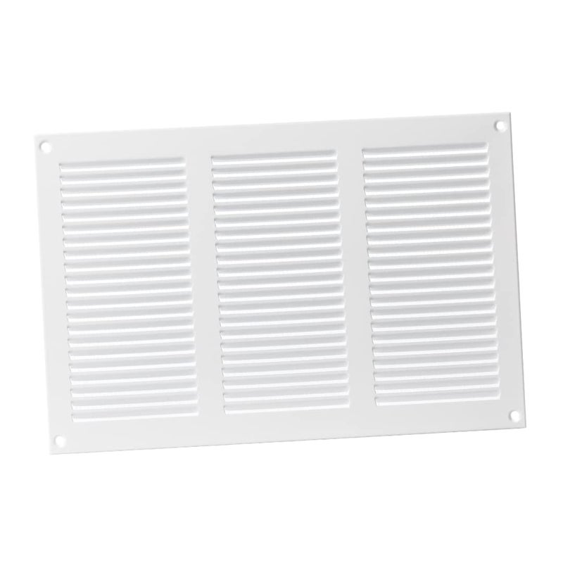 Europlast EUROPLAST White 10x6 Duct Opening Vent Cover with Screen Mesh  Metal Air Return Grille  HVAC Vent Register  Ceiling and Wall Vent Cover  Outside Dimensions 1181w x 787h 