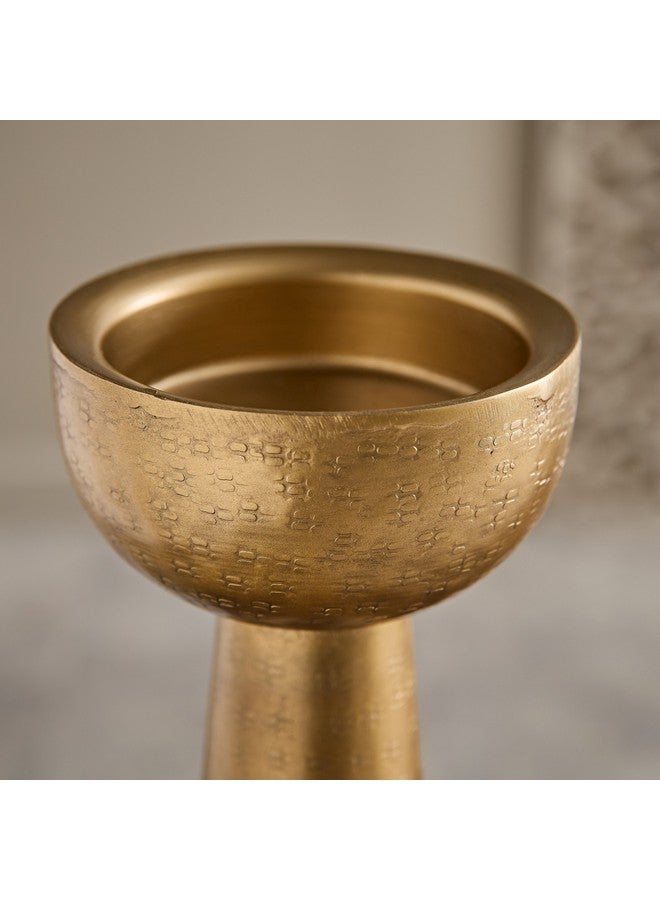 Home Box Arizona Metal Hammered Conical Pillar Candleholder 11 x 11 x 43.5 cm - Image 3