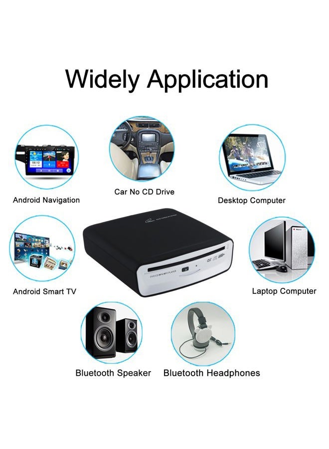 OAUW Portable CD Player for Car with Bluetooth and USB Connection,USB External Universal Cars CD Player for Car Audio Systems/TV/MacBook pro/Laptops Desktops/Bluetooth Speaker with Plug and Play - Image 4