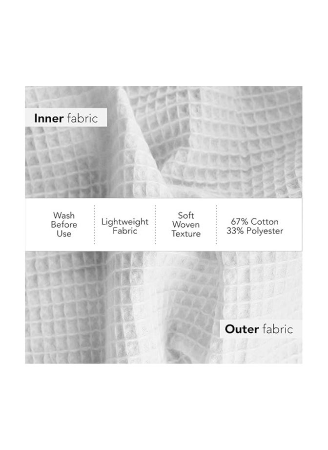 Generic - Women's Turkish Linen Waffle Kimono Robe - Ultra Soft & Quick Dry for Spa, Bath & Home Relaxation (White) Sizes M/XL/XXXL - Image 1
