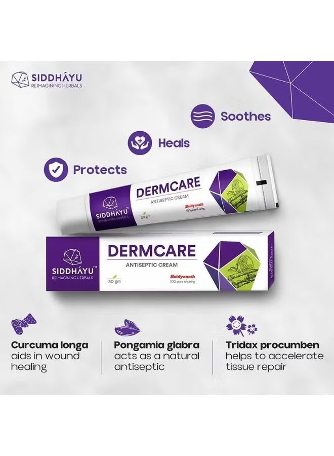 SIDDHAYU Dermcare Antiseptic Cream For Wounds & Burns 30gm - Image 2