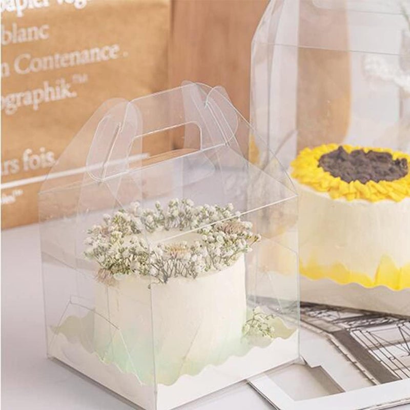 DZOZO 15 Pcs Clear Cupcake Boxes 4 Inch Individual Cupcake Box for Cupcakes Large Muffin Salad Cheese Suitable for Home Baking Party Wedding Cake Shop - Image 3