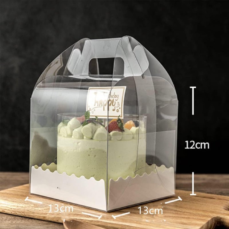 DZOZO 15 Pcs Clear Cupcake Boxes 4 Inch Individual Cupcake Box for Cupcakes Large Muffin Salad Cheese Suitable for Home Baking Party Wedding Cake Shop - Image 2