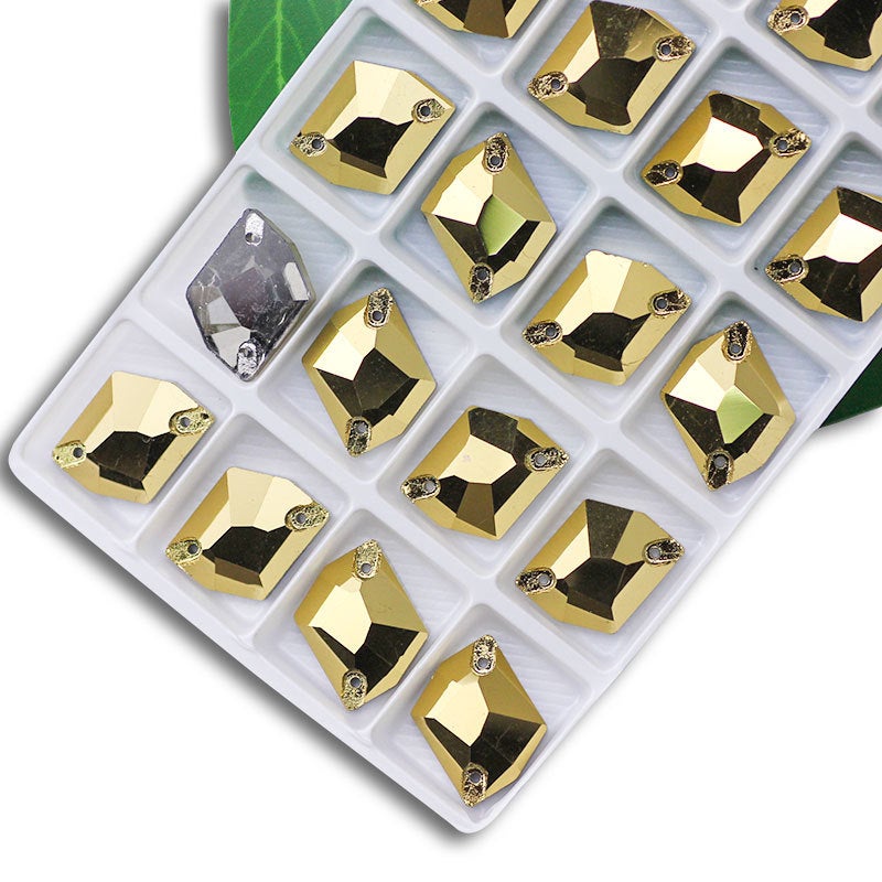 Generic Flatback Rhinestone Sew-on Gems 10x 14 special-shaped 28/bag
