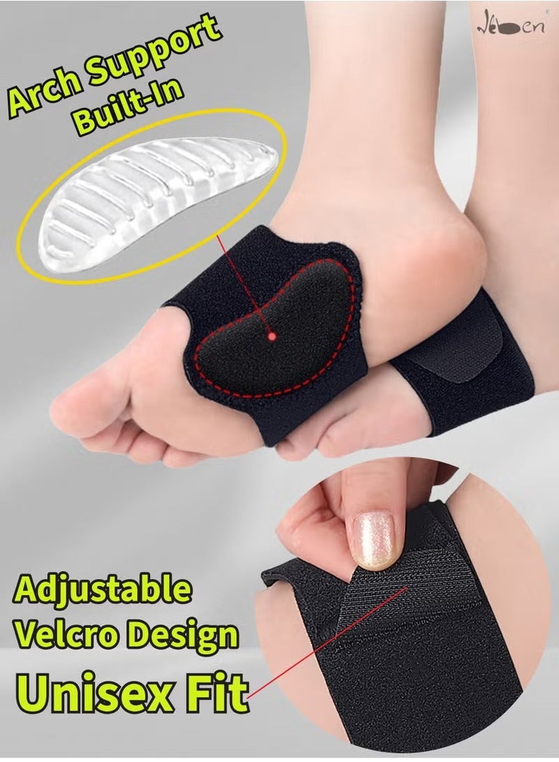 Orthotic Arch Support Plantar Fasciitis Relief Arch Support Brace Foot Pain Relief Flat Feet Insoles Gel Arch Support Cushions Flat Feet Support Orthopedic Foot Care Gel Pads - Image 2