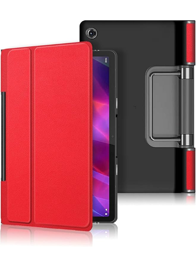 erorex Custer Case For Lenovo Yoga Tab 11 Inch Yt-J706F - Ultra-Thin Pu-Leather Hard Shell Cover For Lenovo Yoga Tab 11 Inch Yt-J706F - Red  - Image 1