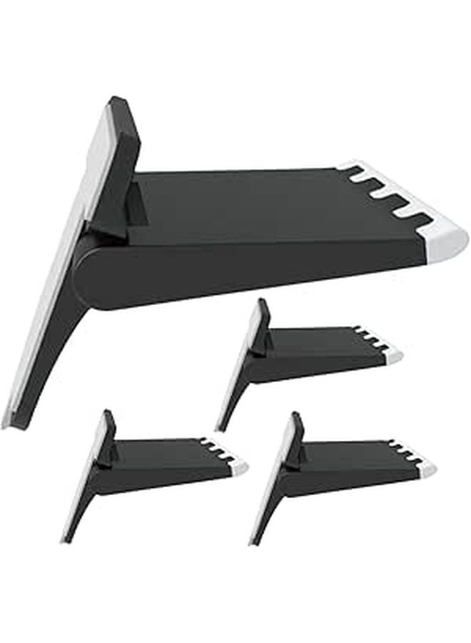 Foldable Laptop Stand 4 Pack Ergonomic Riser with Airflow Cooling Portable Holder Black - Image 1
