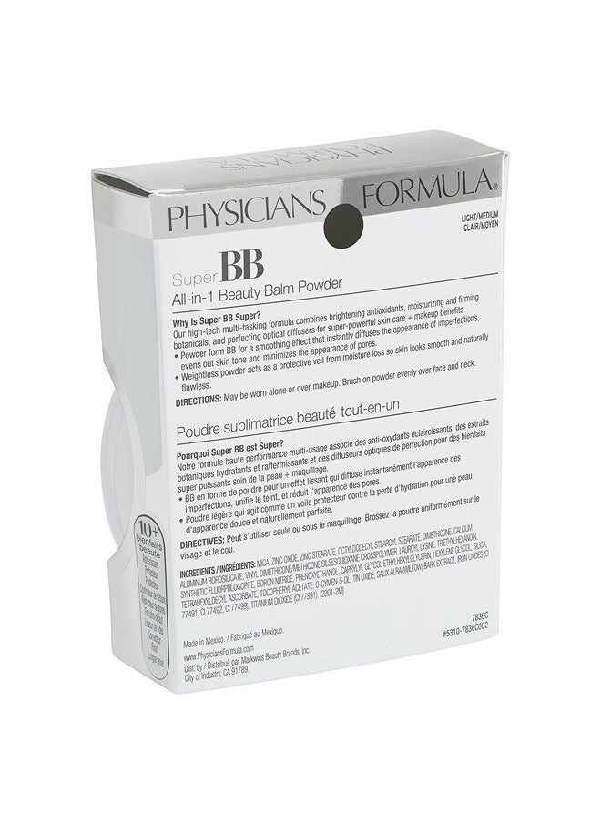 Physicians Formula - Super BB Cream All-in-1 Beauty Balm Powder SPF 30 Light/Medium | Dermatologist Tested, Clinicially Tested - Image 1