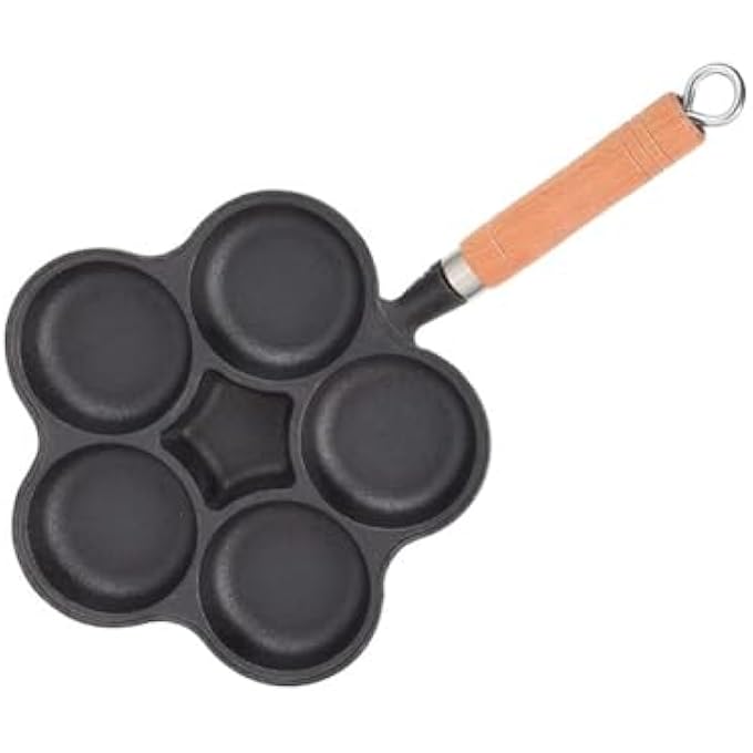 NALACAL مقلاة فطائر غير لاصقة مقلاة بيض مقلاة لموقد الحث مقلاة بيض قالب بخمس فتحات مقلاة بيض مقلي وعاء فطائر عجة غير لاصق مقلاة عجة مقلاة فطائر طباخ متوافق مع الحث - Image 1