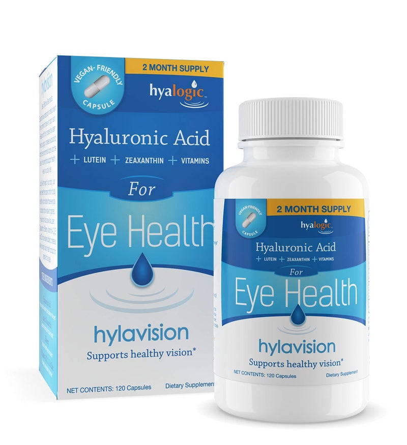 Hyalogic HylaVision Eye Health Supplements Hyaluronic Acid Lutein and Zeaxanthin Dietary Supplements for Vision Support 120 Capsules Vegan Formula by Hyalogic - Image 1