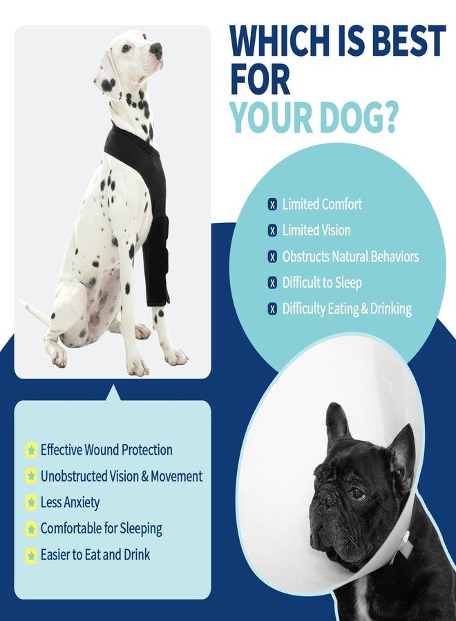 ROZKITCH Dog Leg Sleeve for Front Legs, Dog Elbow Protector for Joint Pain & Wound Healing, Dog Cone Collar Alternative Anti-Licking Dog Surgery Suit for Large Dogs Left ONLY Black XL - Image 3