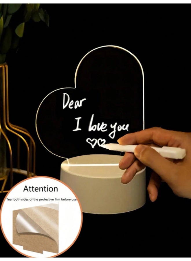 Personalized LED acrylic message memo board, erasable, USB powered, drawing board with night light for bedroom, great gift - Image 5