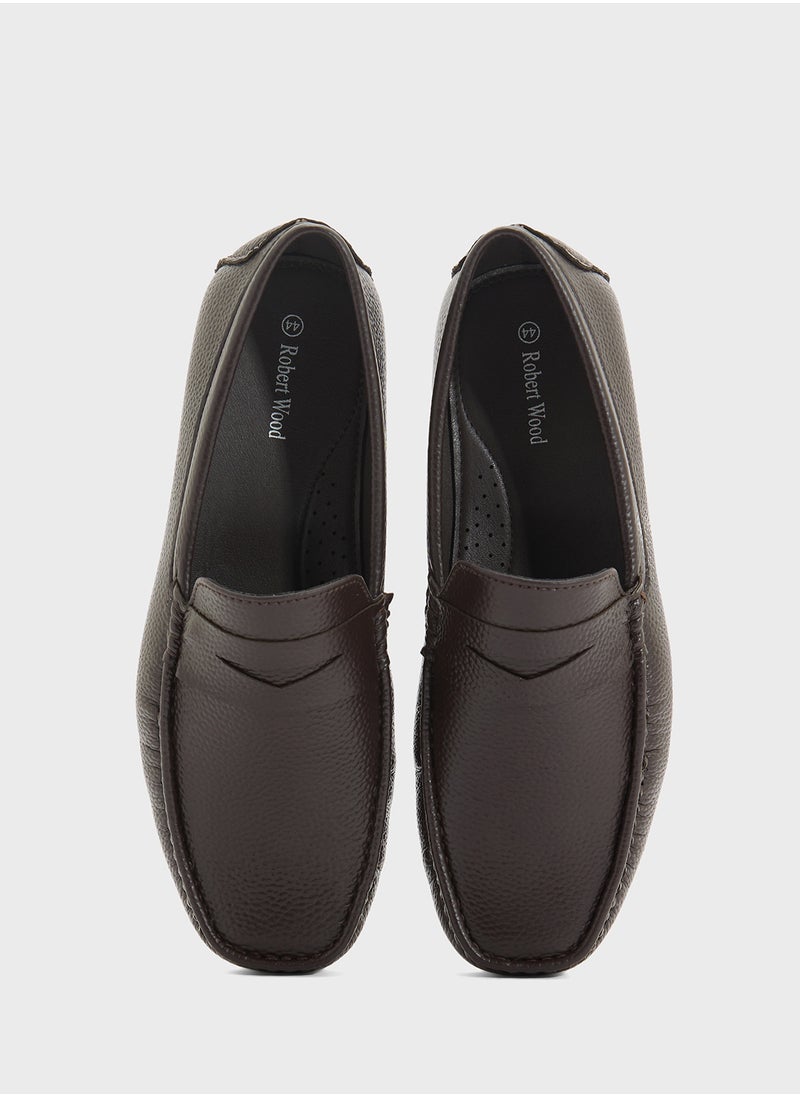 Robert Wood Saddle Details Smart Loafers  - Image 4