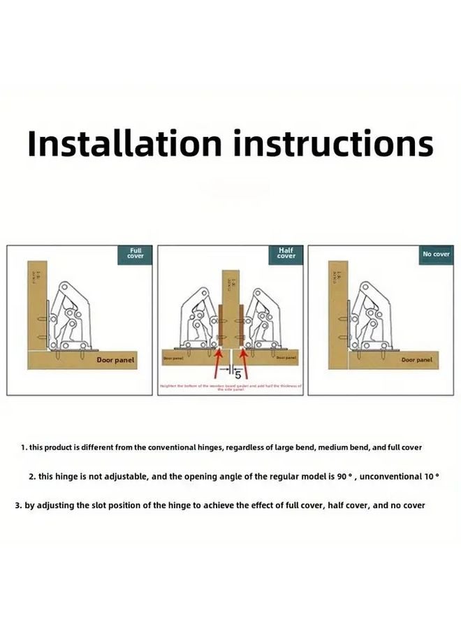 Large Frog Hinge Silent Opening Strong Load Bearing Four Hole Adjustment - Image 5