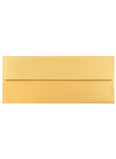 JAM Paper 10 Metallic Business Envelopes 4 1 8 X 9 1 2 Gold Stardream 50 Pack  - Image 1