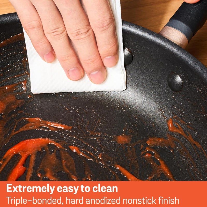 MEYER Nonstick Saucepan, 2 quart / 6" Induction Compatible Sauce Pan, Hard Anodized Nonstick, Dishwasher Safe, Oven Safe, Matte Black with Silicone Handles, Accent Series Cookware, Small, 2qt | 6 inch - Image 3