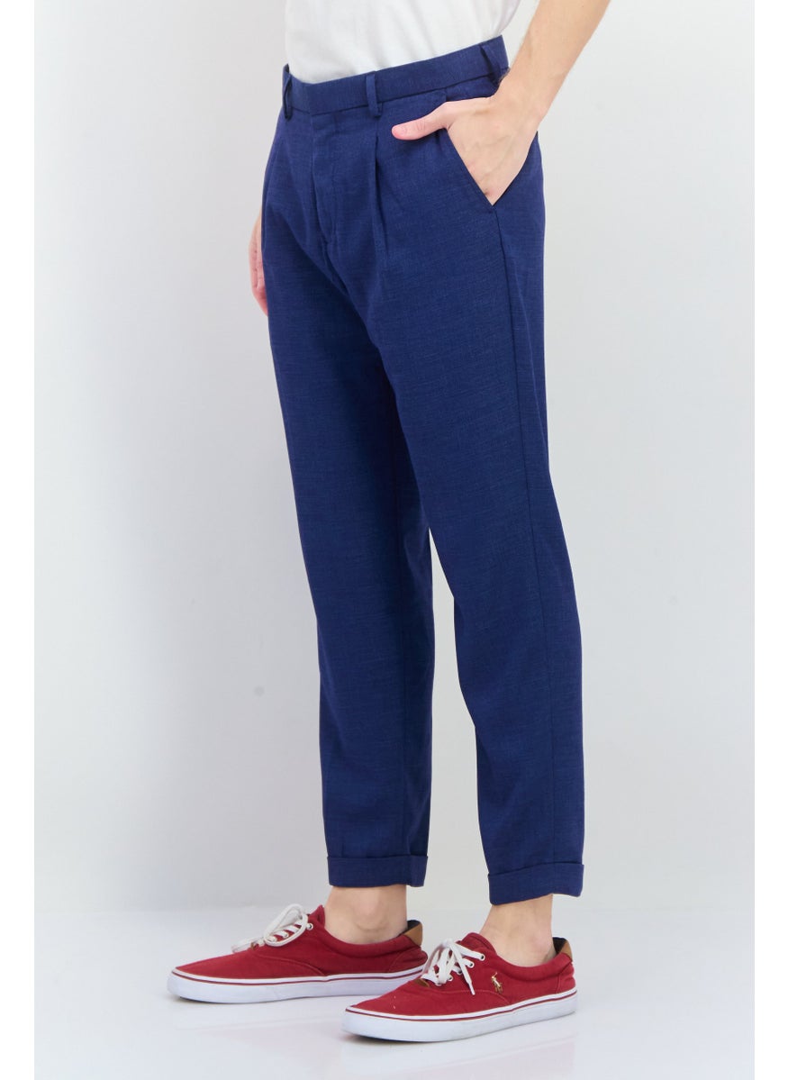 Sorbino - Men Regular Fit Solid Dress Pants, Navy - Image 1