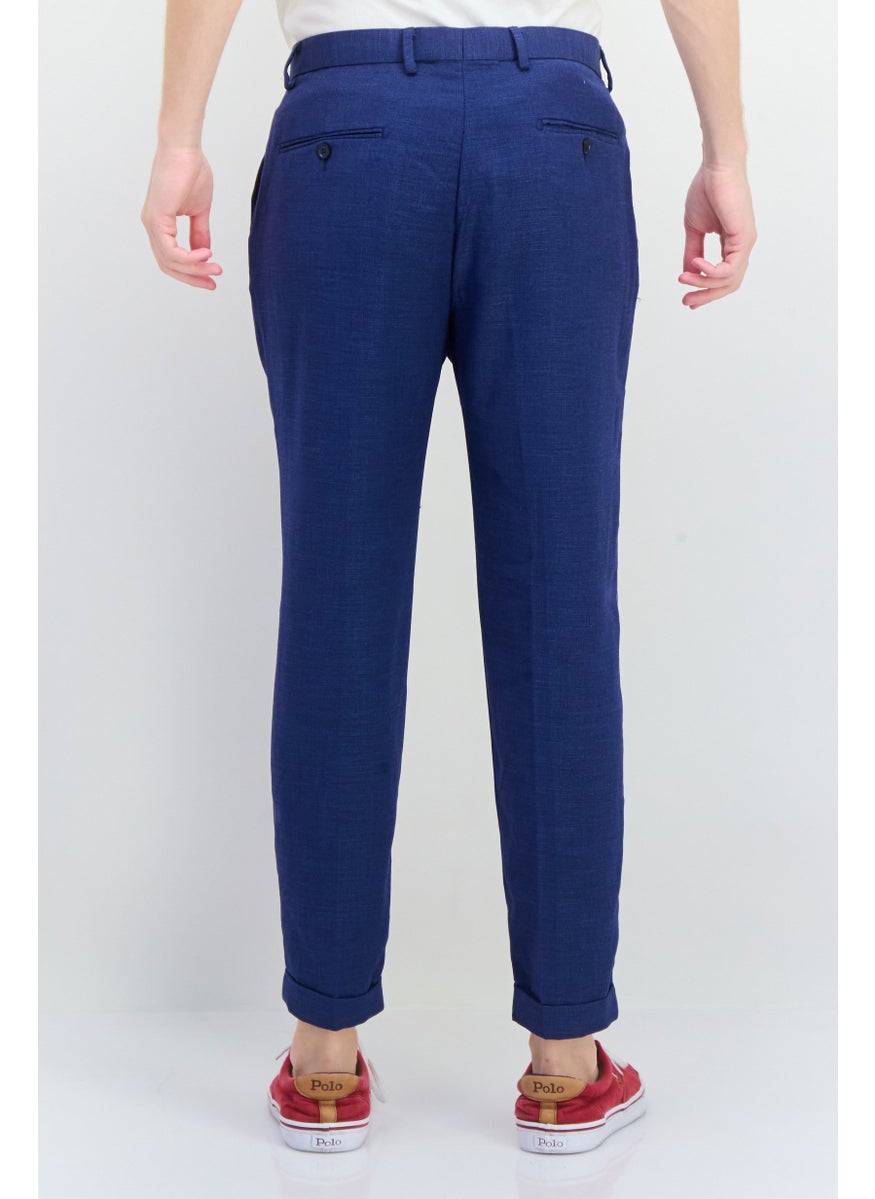 Sorbino - Men Regular Fit Solid Dress Pants, Navy - Image 1