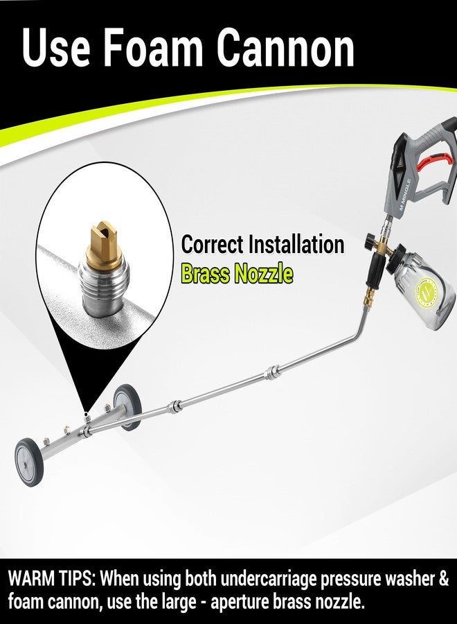 M MINGLE Undercarriage Pressure Washer Attachment, 16 Inch Powerful Under Car Washer with Foam Cannon and Car Wash Mitt, 4000 PSI - Image 2