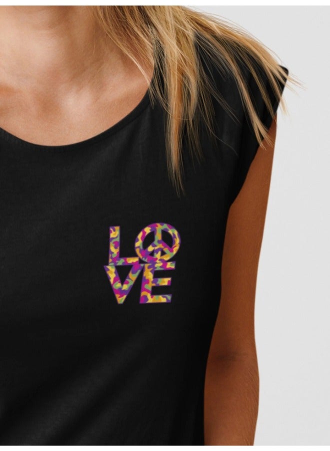 Primina Women's printed T-Shirt -Love, round neck, 100% cotton, regular fit - Image 3