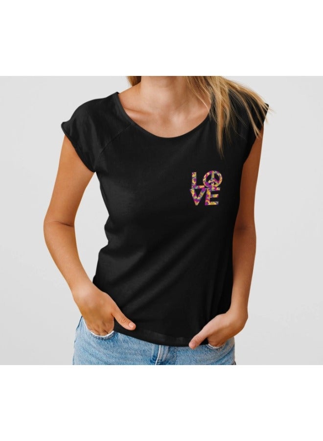 Primina Women's printed T-Shirt -Love, round neck, 100% cotton, regular fit - Image 4