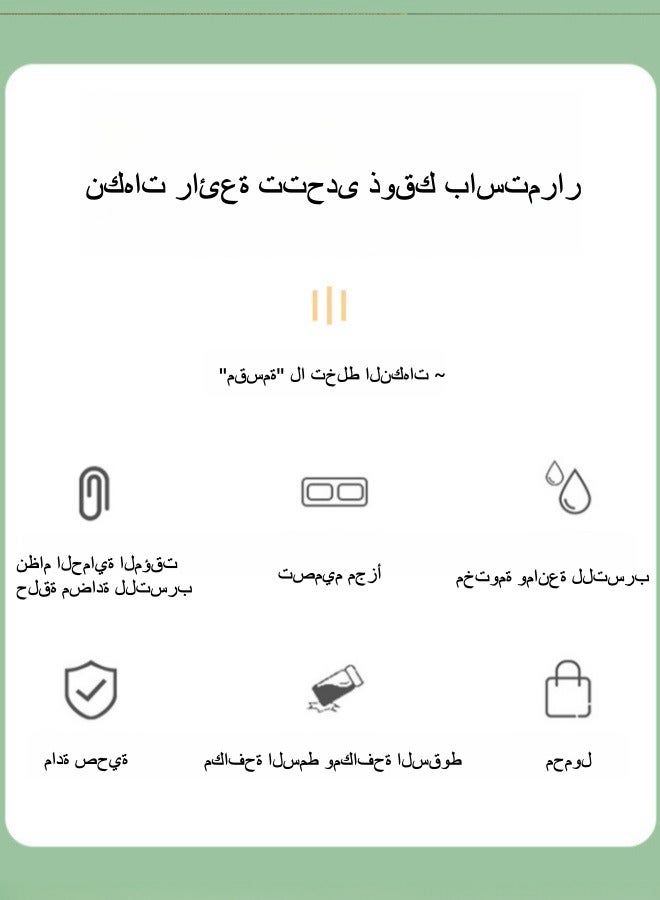 Browning صندوق غداء جديد من السيليكون عالي الجودة مع تسخين بالمايكروويف وصندوق تخزين مقسم ومغلق وصندوق بينتو للغداء - أخضر - Image 4