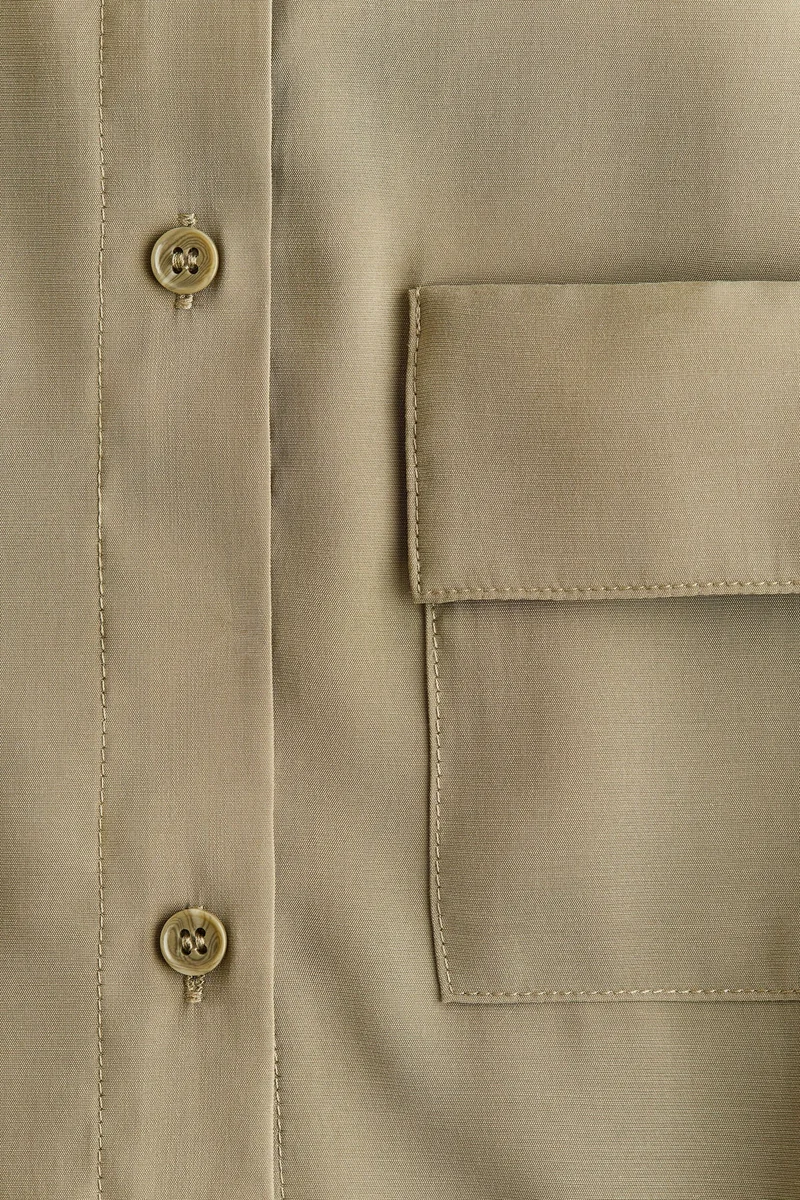 H&M Stand-collar viscose-blend shirt