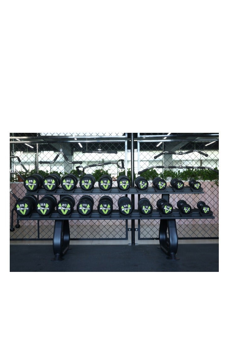 MDBuddy High quality carbon steel rubber coated dumbbells - the perfect addition to your workouts! - Image 3