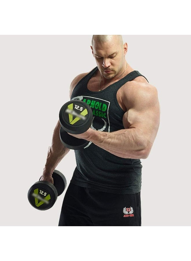 MDBuddy High quality carbon steel rubber coated dumbbells - the perfect addition to your workouts! - Image 5