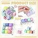 Halloscume 5 Pcs Keyboard Adult Fidget Clicker in 5 Styles Keyboard Fidget Keychain Cube Mechanical Key Button Clicker Stress Relief Gift for Office Home Pass TimeMacaron Colors - Image 4