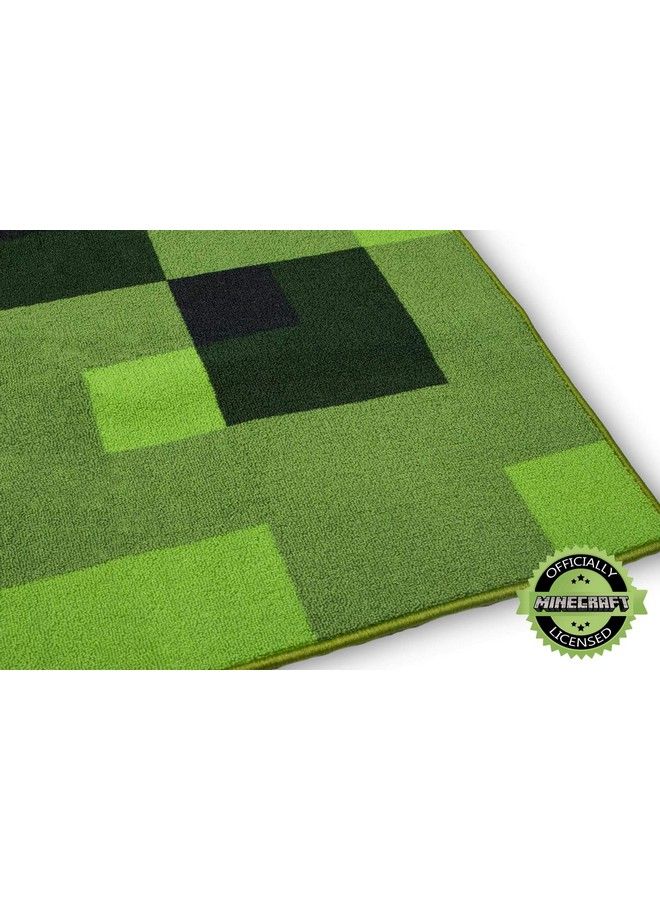MINECRAFT سجادة منطقة؛ سجادة زينة كريبر تحتوي على كريبر من زينة وجه كريبر؛ سجادة منطقة مربعة 39 إنش - Image 4