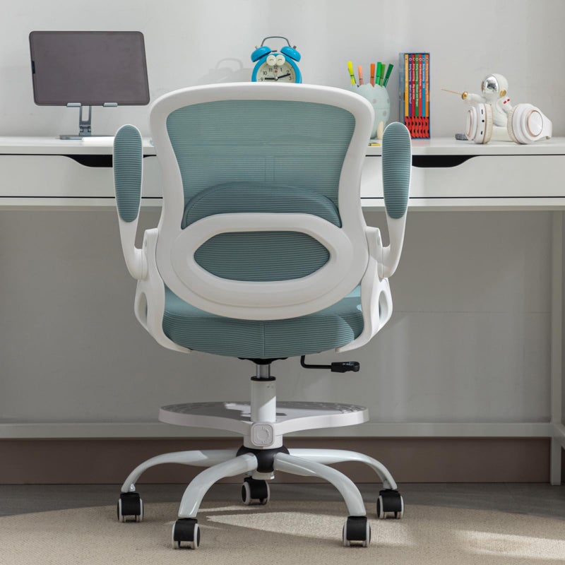 MINPINSER Kids Desk Chair,Ergonomic Study Chair with Adjustable Height,Swivel Mesh Desk Chair with Wheels,Home Office Chair for Children in Home Bedroom Blue - Image 5
