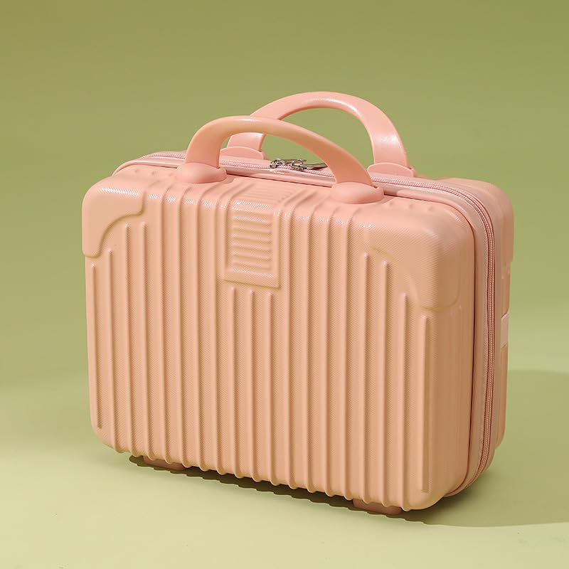 Dravizon 12in Hard Shell Cosmetic Carrying CaseMakeup BagSmall Portable Travel Luggage Retro ABS Carrying Suitcase for Women Girls - Image 2