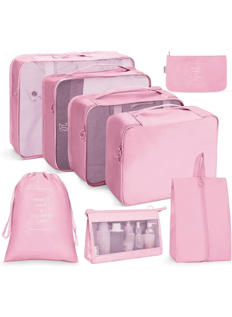 DubaiGallery Travel Organizer 8pcs for Luggage Organizer Packing Cubes Travel Packing Cubes Set Clothes Shoes Storage Travel Organizer Bags For Luggage - Image 2