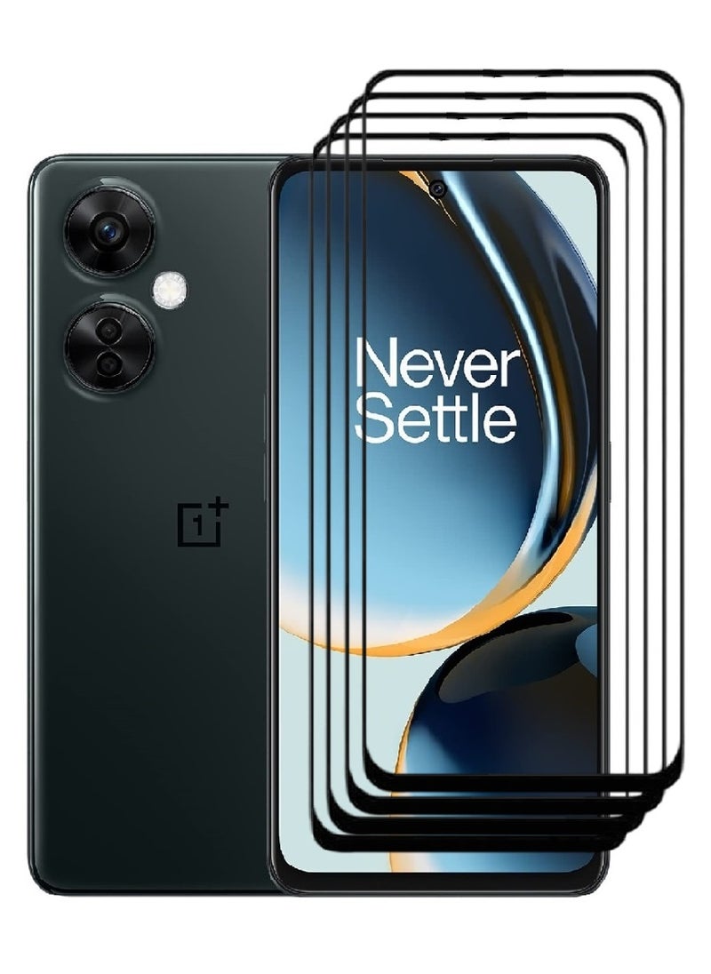 AINA 4 Pieces Tempered Glass Screen Protector 5D Designed For OnePlus Nord N30 Full Glue Edge to Edge Full Screen Coverage And Bubble Free - Image 1