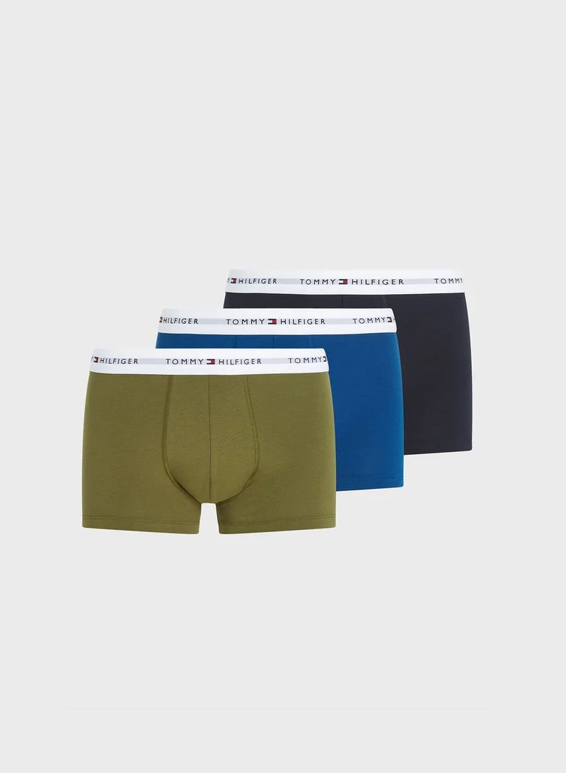 TOMMY HILFIGER 3 Pack Logo Band Trunks