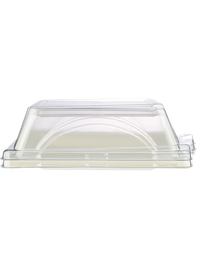 Hotpack 8X8" Bio Degradable Square Plate With Lid 5 Pieces - Image 2