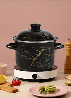 Sharpdo 5-Piece Set of Marble Enamel Thickened Straight Soup Pot with Double Ears 18/20/22/24/26cm  - Image 4